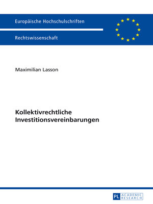 cover image of Kollektivrechtliche Investitionsvereinbarungen